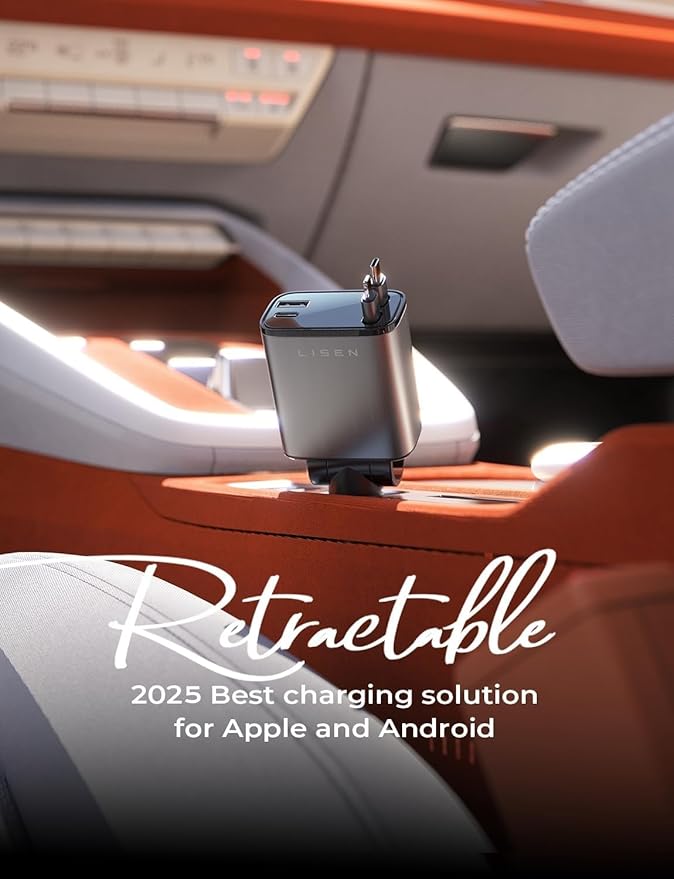 retractable charger 69W iphone/galaxy usb-C fast charger