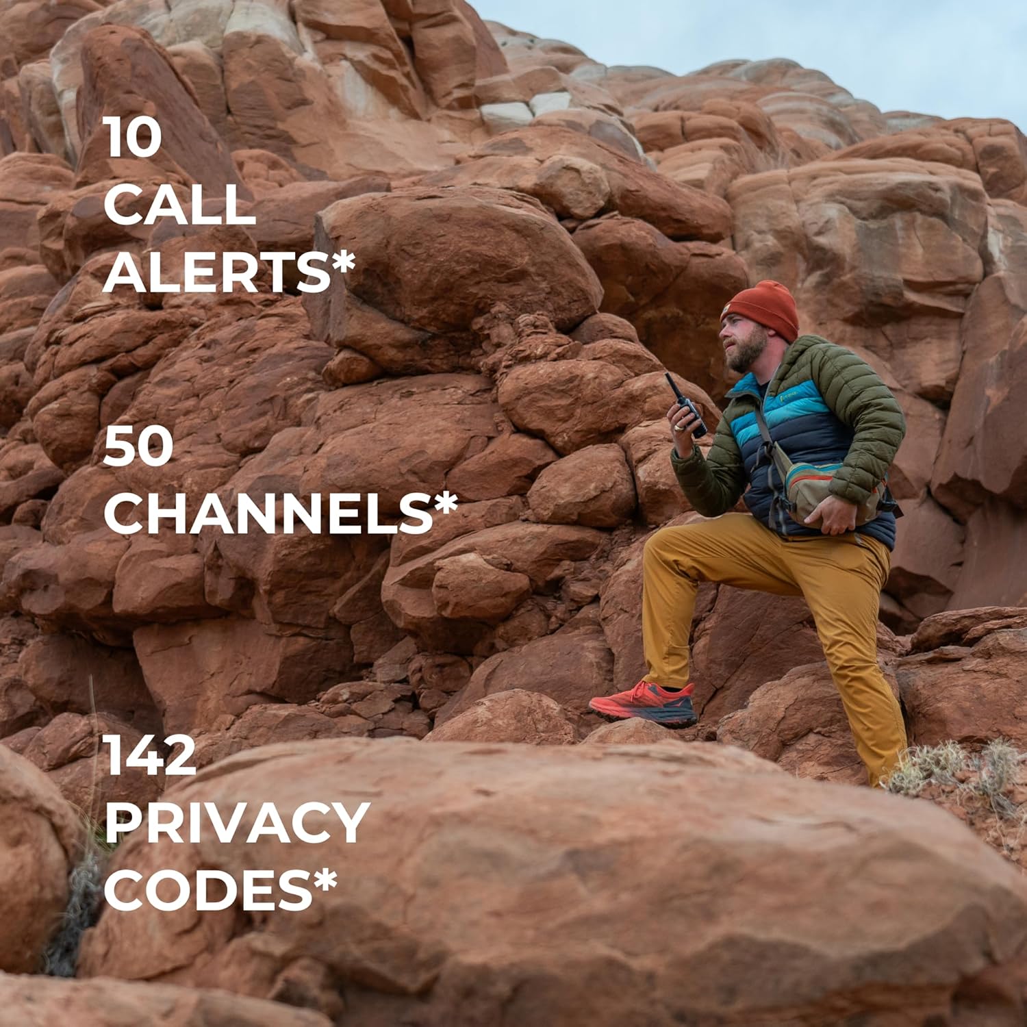 Midland GXT3000 portable radios long-range 50 channel repeater capable 142 privacy codes SOS noah