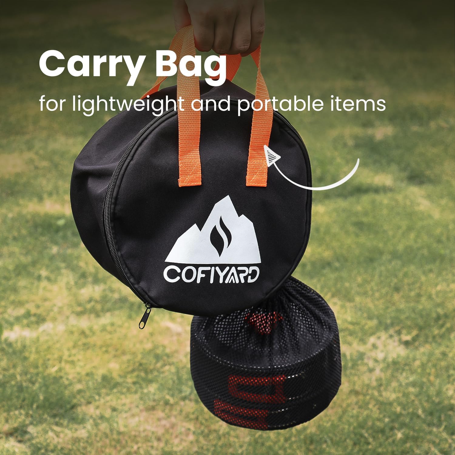 Propane 2-burner folding camp stove with cookware included