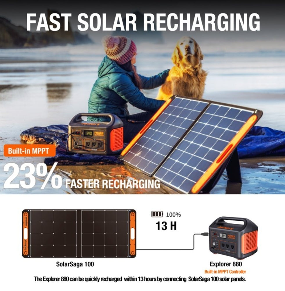 Jackery explorer 1000 with 100W solar panel