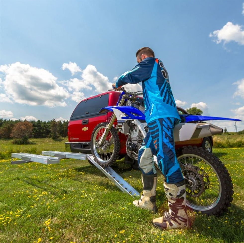 Aluminum double motorcycle-carrier 600 LBS rating