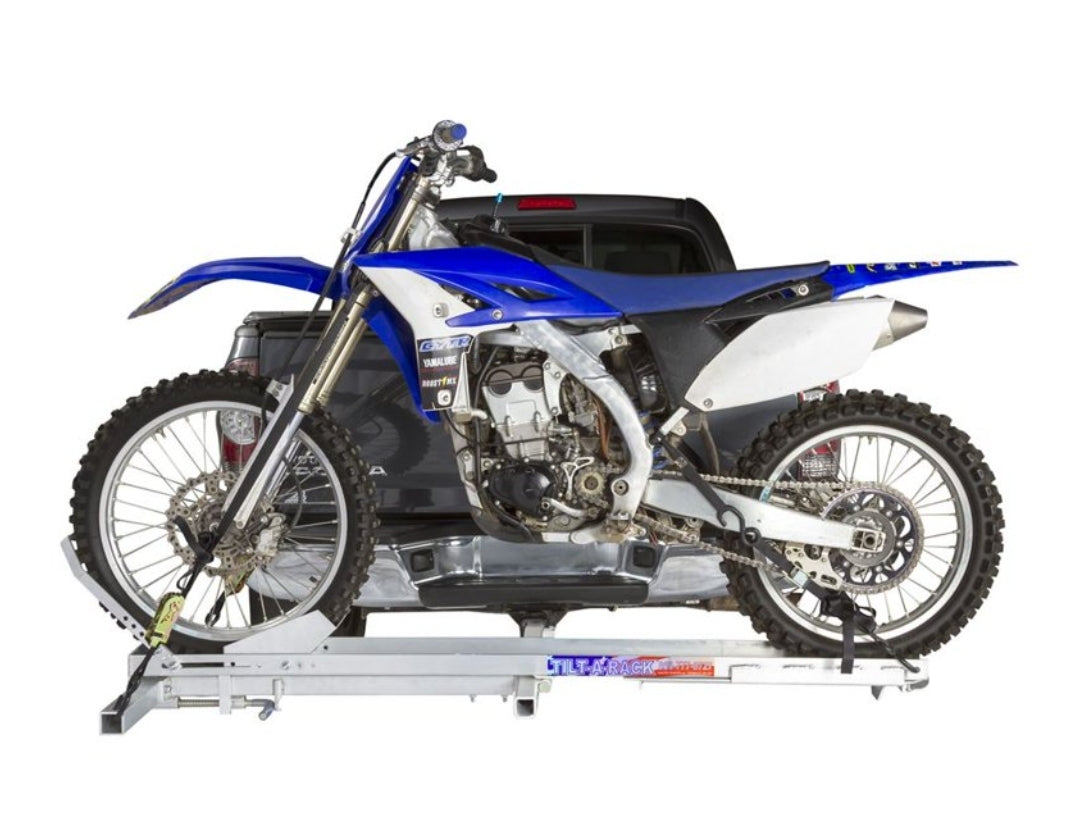 Tilting aluminum moto-carrier (hitch mounted)