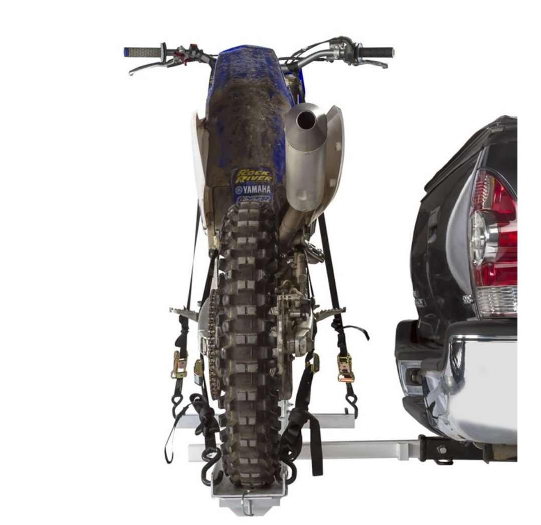 Tilting aluminum moto-carrier (hitch mounted)