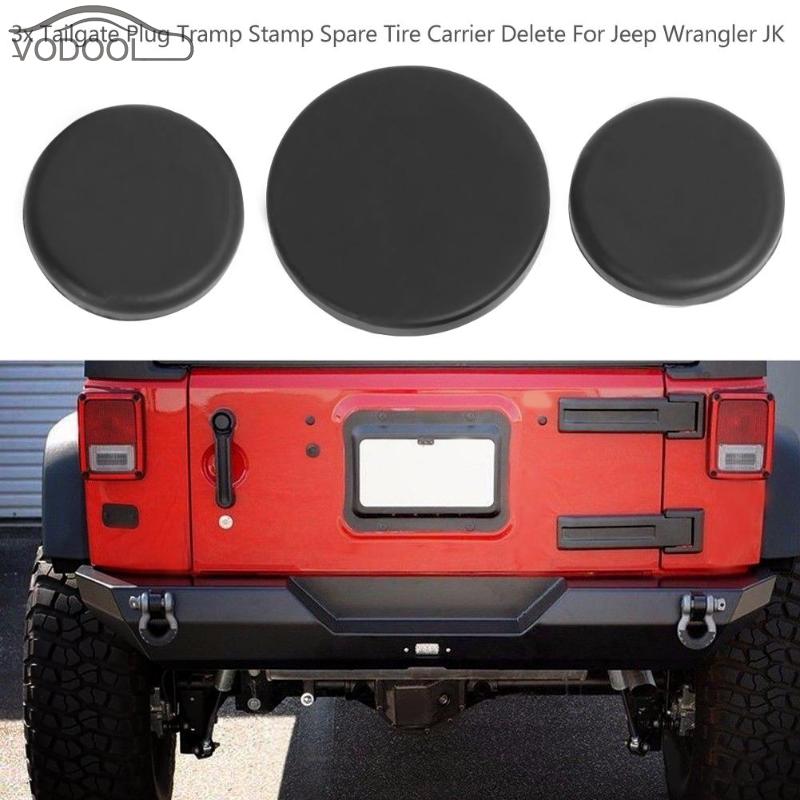 Rubber jeep Tail Gate Holes Plug for Jeep Wrangler JK 07-18 2Door/4 Door 3pc